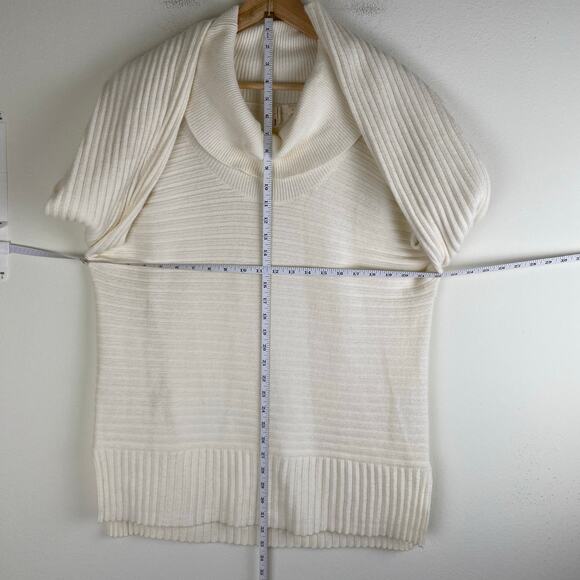 MOTH Brenta Sweater Size XL Ivory Cream Cowl Tunic Relaxed Casual Anthropologie - Picture 14 of 14